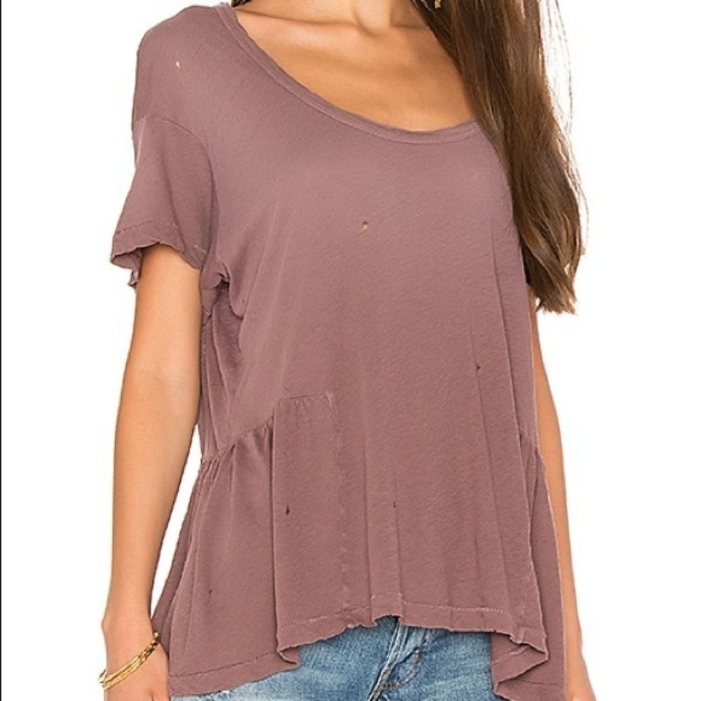 Current Elliott  THE GIRLIE TEE DISTRESSED T-SHIRT
